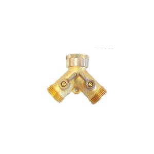 Orbit Sunmate Brass Hose Y-twin Tap Outlet with shut off